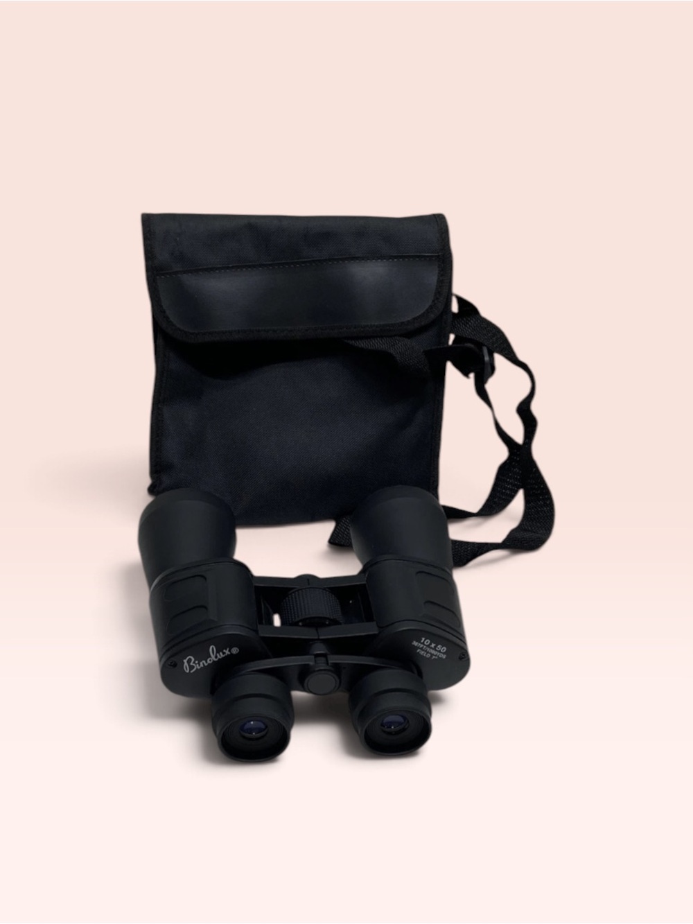 10x50 Black Binoculars with Carrying Case